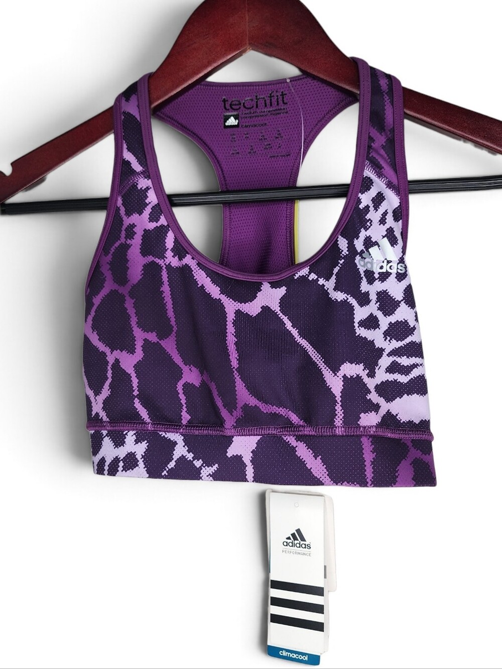 Adidas Techfit Survival Sports Bra in Dark Purple Size XS New With Tags